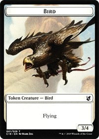 Bird (001) // Sculpture Double-sided Token [Commander 2019 Tokens] | Event Horizon Hobbies CA