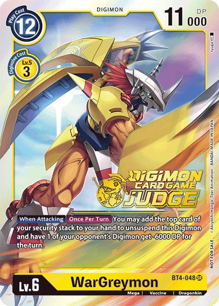 WarGreymon [BT4-048] (Judge Pack 1) [Great Legend Promos] | Event Horizon Hobbies CA