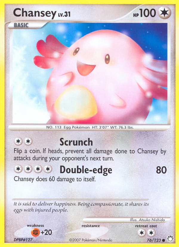 Chansey (76/123) [Diamond & Pearl: Mysterious Treasures] | Event Horizon Hobbies CA