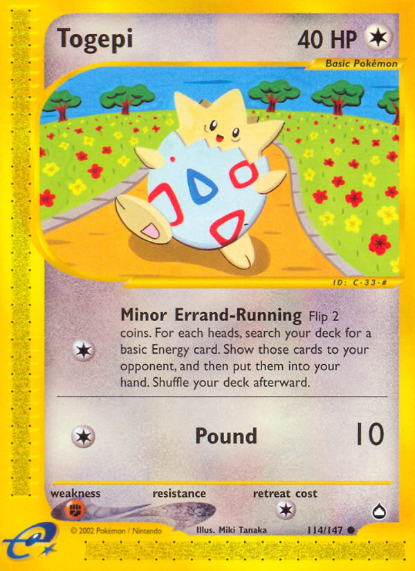 Togepi (114/147) [Aquapolis] | Event Horizon Hobbies CA