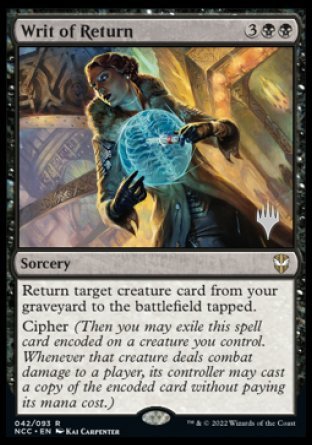 Writ of Return (Promo Pack) [Streets of New Capenna Commander Promos] | Event Horizon Hobbies CA