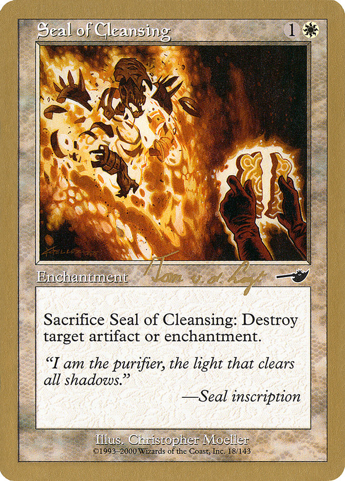 Seal of Cleansing (Tom van de Logt) [World Championship Decks 2000] | Event Horizon Hobbies CA