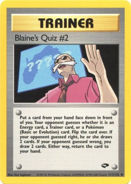 Blaine's Quiz #2 (111/132) [Gym Challenge Unlimited] | Event Horizon Hobbies CA