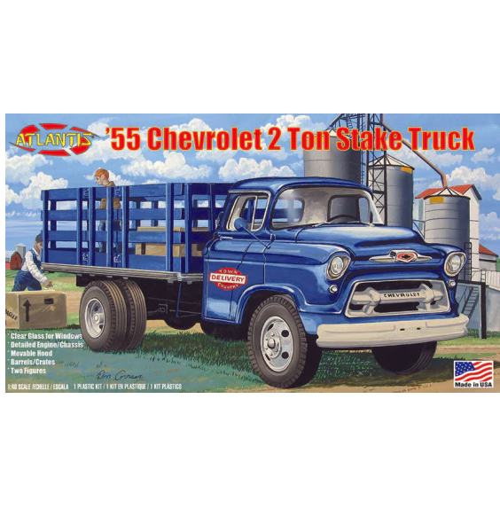 Model Kit - Atlantis - '55 Chevrolet 2 Ton Stake Truck | Event Horizon Hobbies CA