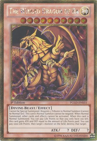 The Winged Dragon of Ra [PGLD-EN031] Gold Secret Rare | Event Horizon Hobbies CA