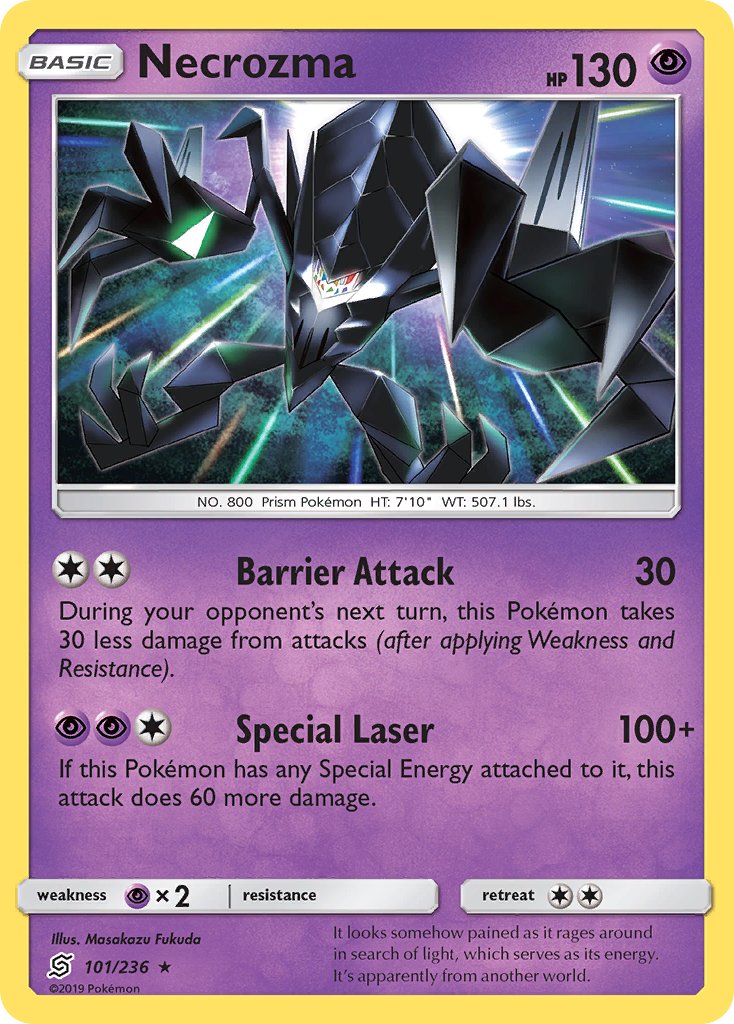 Necrozma (101/236) (Cracked Ice Holo) (Theme Deck Exclusive) [Sun & Moon: Unified Minds] | Event Horizon Hobbies CA