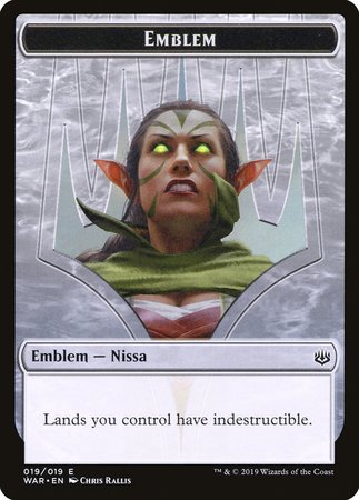 Emblem - Nissa, Who Shakes the World [War of the Spark Tokens] | Event Horizon Hobbies CA