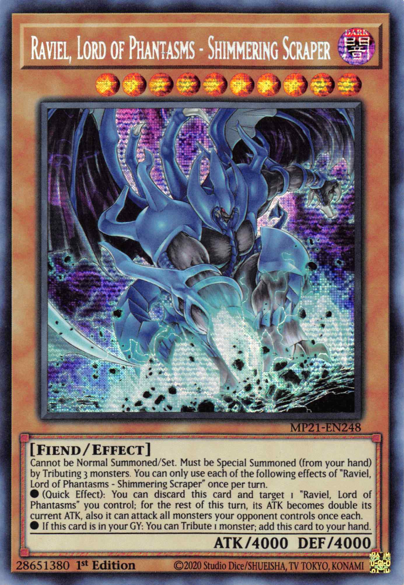 Raviel, Lord of Phantasms - Shimmering Scraper [MP21-EN248] Prismatic Secret Rare | Event Horizon Hobbies CA