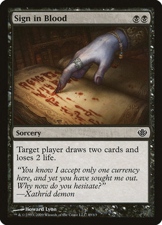 Sign in Blood [Duel Decks: Garruk vs. Liliana] | Event Horizon Hobbies CA