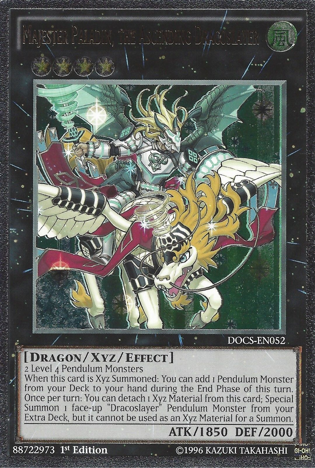 Majester Paladin, the Ascending Dracoslayer (UTR) [DOCS-EN052] Ultimate Rare | Event Horizon Hobbies CA