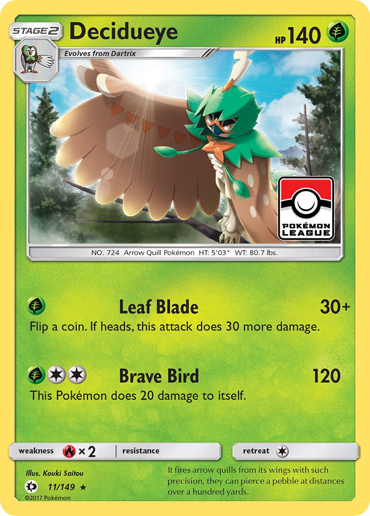 Decidueye (11/149) [Sun & Moon: Base Set] | Event Horizon Hobbies CA