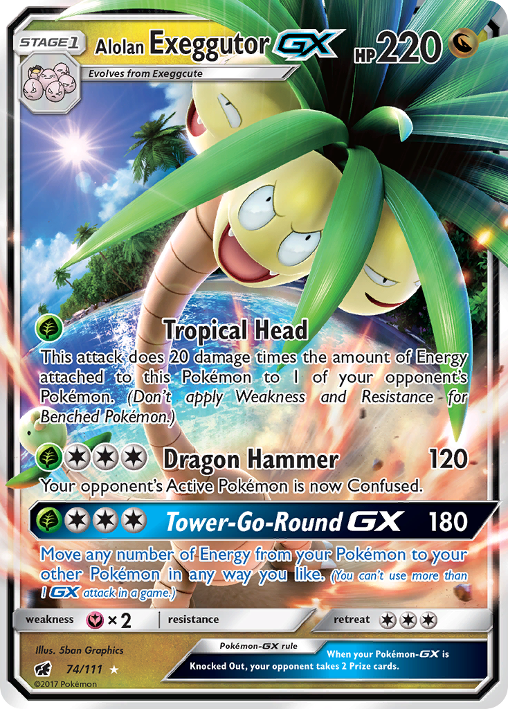 Alolan Exeggutor GX (74/111) [Sun & Moon: Crimson Invasion] | Event Horizon Hobbies CA