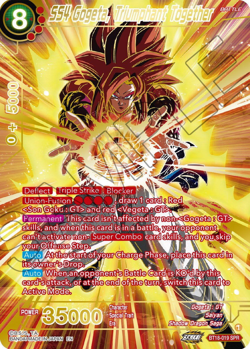 SS4 Gogeta, Triumphant Together (SPR) (BT18-019) [Dawn of the Z-Legends] | Event Horizon Hobbies CA