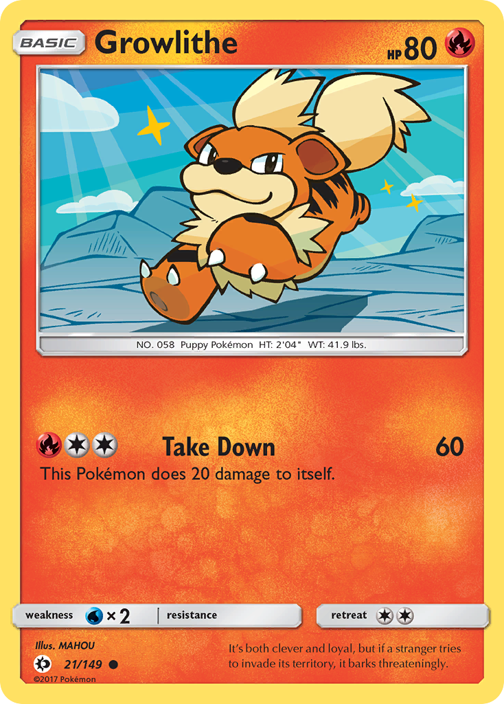 Growlithe (21/149) [Sun & Moon: Base Set] | Event Horizon Hobbies CA