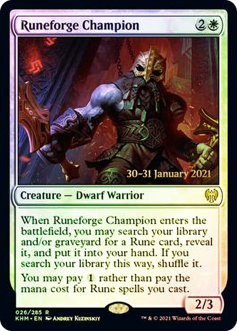 Runeforge Champion  [Kaldheim Prerelease Promos]