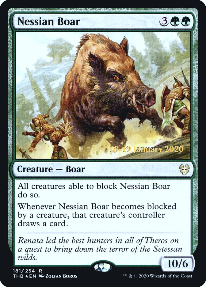 Nessian Boar [Theros Beyond Death Prerelease Promos] | Event Horizon Hobbies CA