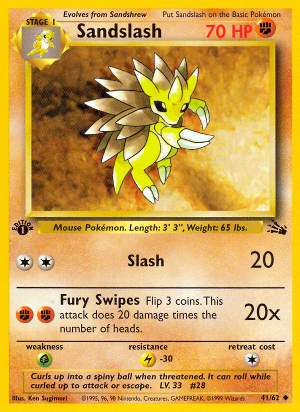 Sandslash (41/62) [Fossil 1st Edition] | Event Horizon Hobbies CA