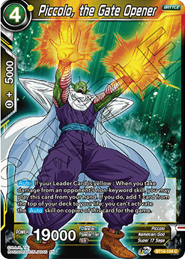 Piccolo, the Gate Opener (BT14-104) [Cross Spirits] | Event Horizon Hobbies CA