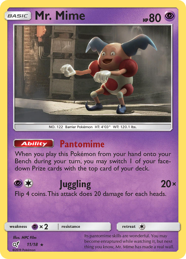 Mr. Mime (11/18) [Sun & Moon: Detective Pikachu] | Event Horizon Hobbies CA