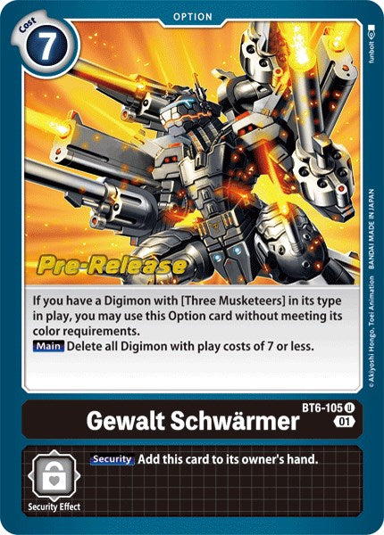 Gewalt Schwarmer [BT6-105] [Double Diamond Pre-Release Cards] | Event Horizon Hobbies CA