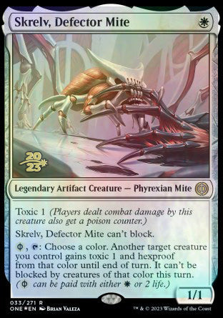 Skrelv, Defector Mite [Phyrexia: All Will Be One Prerelease Promos] | Event Horizon Hobbies CA