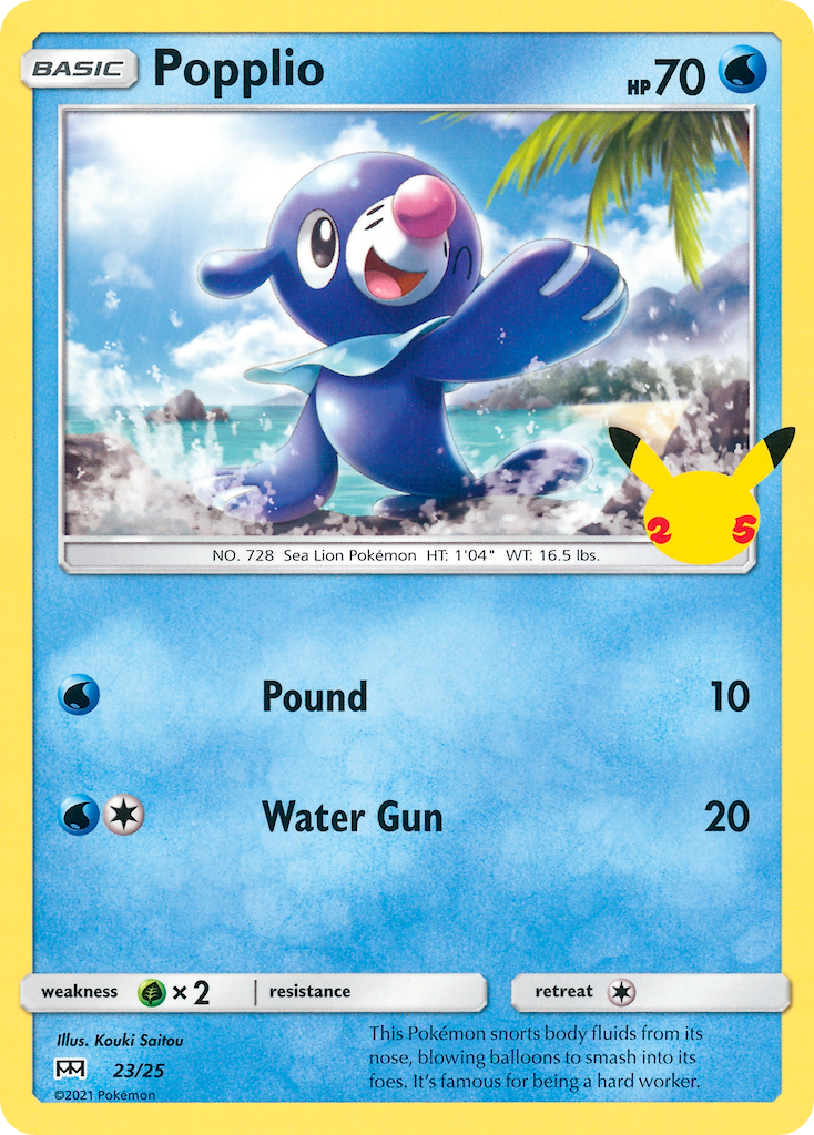 Popplio (23/25) [McDonald's 25th Anniversary] | Event Horizon Hobbies CA