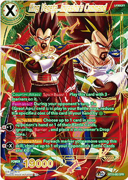 King Vegeta, Invasion's Command (SPR) (BT15-063) [Saiyan Showdown] | Event Horizon Hobbies CA