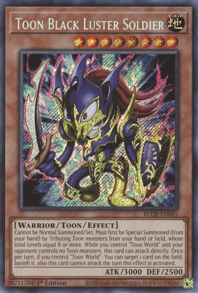 Toon Black Luster Soldier [BLCR-EN065] Secret Rare | Event Horizon Hobbies CA