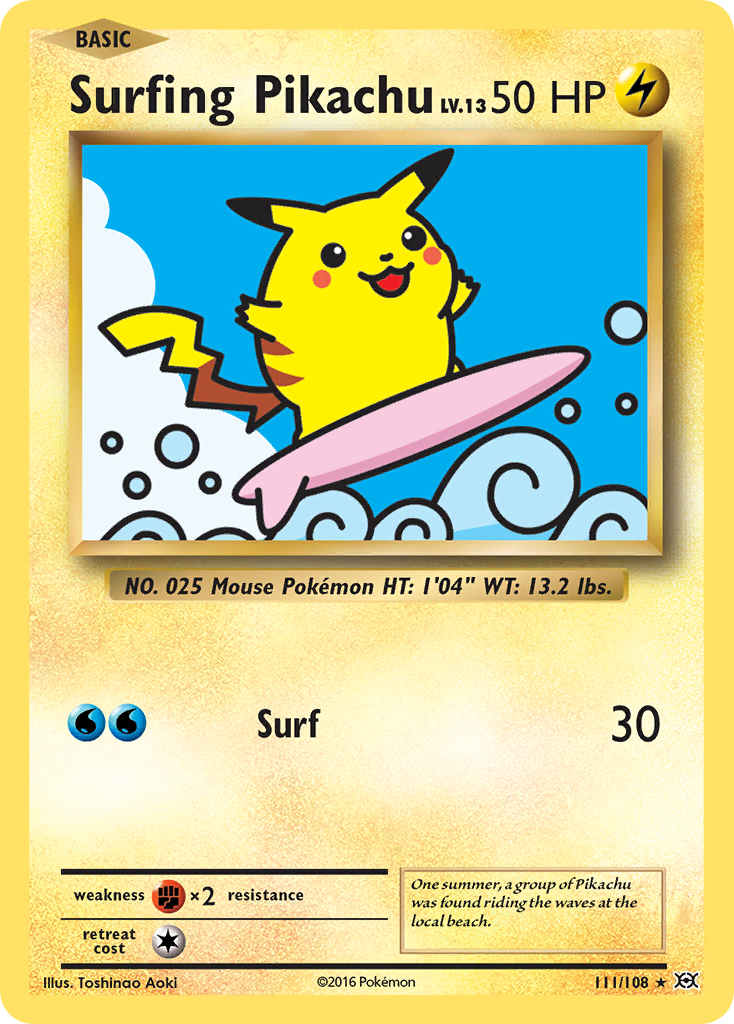 Surfing Pikachu (111/108) [XY: Evolutions] | Event Horizon Hobbies CA