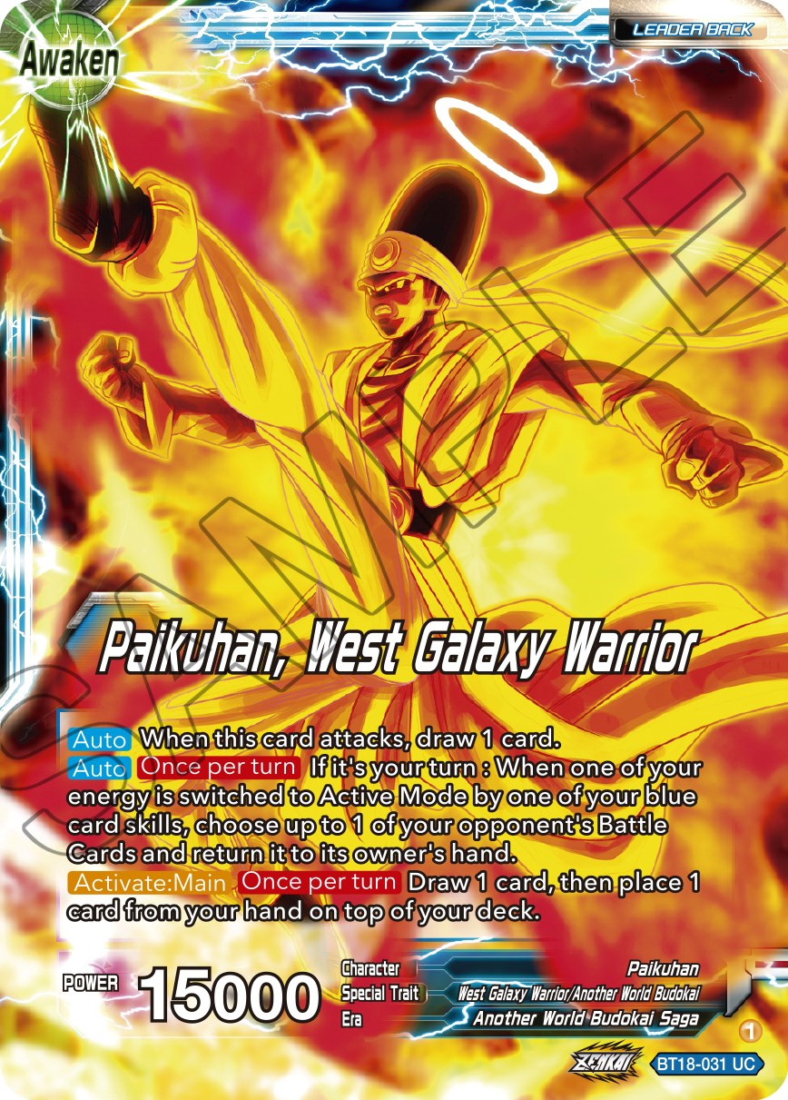 Paikuhan // Paikuhan, West Galaxy Warrior (BT18-031) [Dawn of the Z-Legends] | Event Horizon Hobbies CA