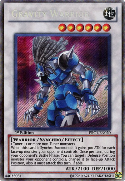 Gravity Warrior [PRC1-EN020] Secret Rare | Event Horizon Hobbies CA