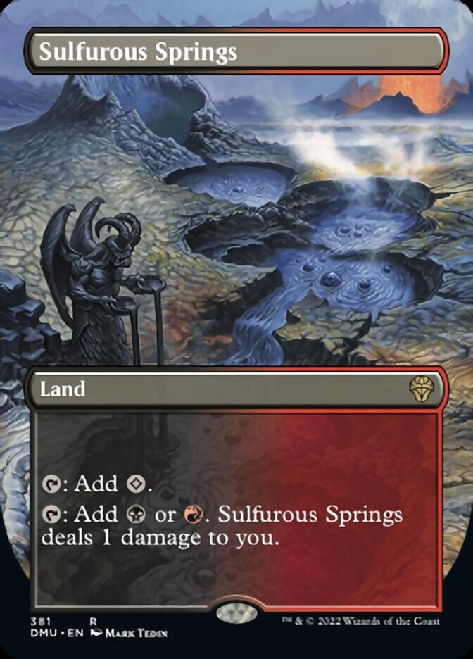 Sulfurous Springs (Borderless Alternate Art) [Dominaria United] | Event Horizon Hobbies CA