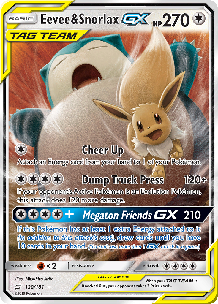 Eevee & Snorlax GX (120/181) [Sun & Moon: Team Up] | Event Horizon Hobbies CA