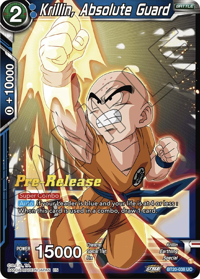 Krillin, Absolute Guard (BT20-038) [Power Absorbed Prerelease Promos] | Event Horizon Hobbies CA