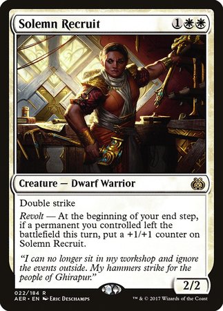 Solemn Recruit [Aether Revolt] | Event Horizon Hobbies CA