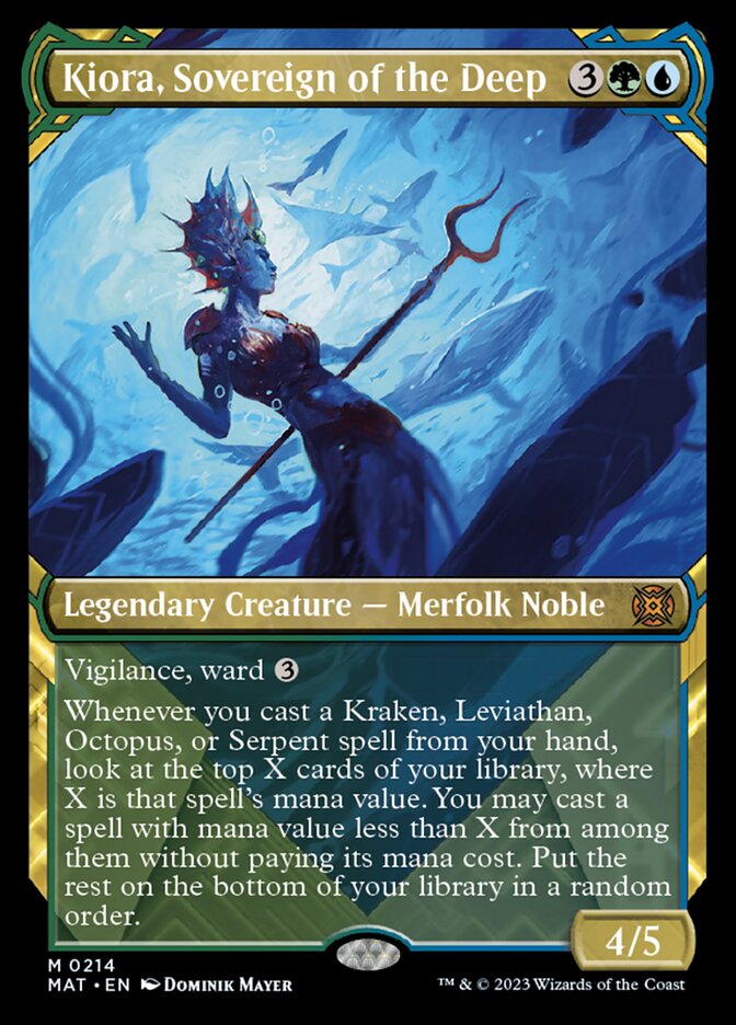 Kiora, Sovereign of the Deep (Showcase Halo Foil) [March of the Machine: The Aftermath] | Event Horizon Hobbies CA