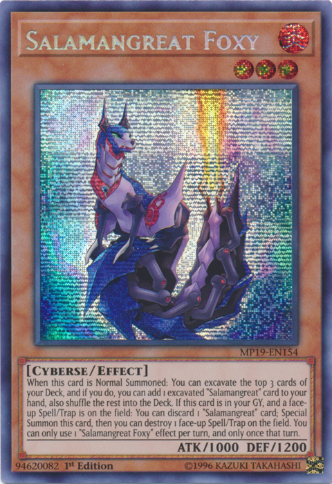 Salamangreat Foxy [MP19-EN154] Prismatic Secret Rare | Event Horizon Hobbies CA