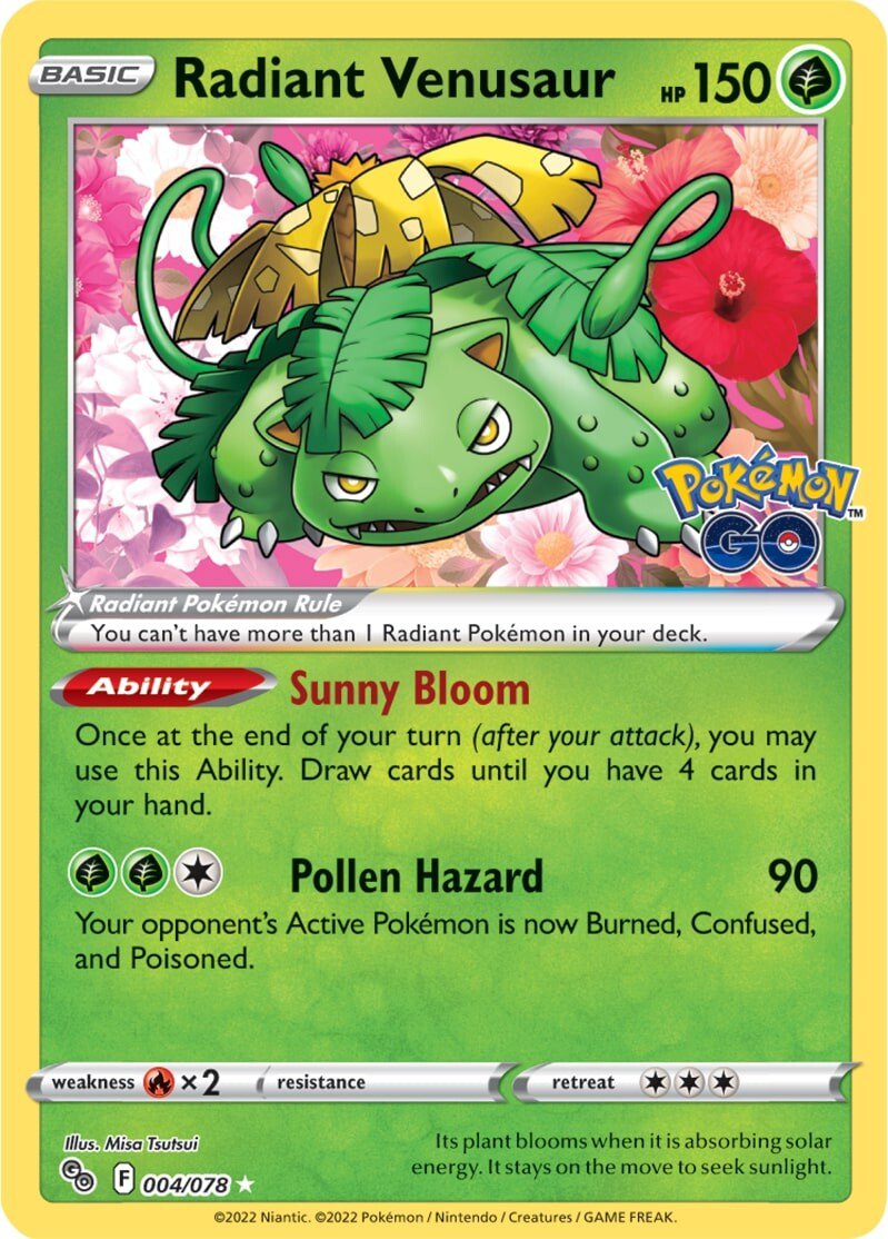 Radiant Venusaur (004/078) [Pokémon GO] | Event Horizon Hobbies CA