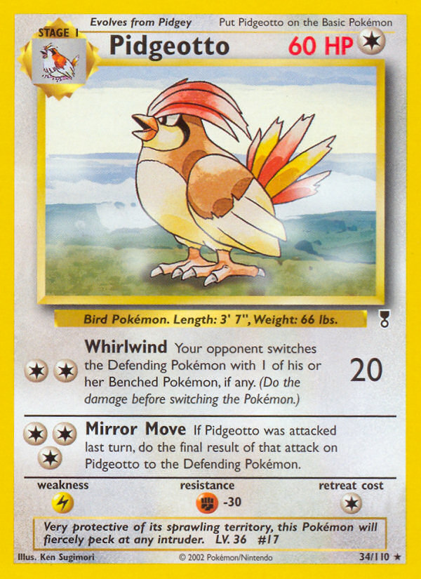 Pidgeotto (34/110) [Legendary Collection] | Event Horizon Hobbies CA