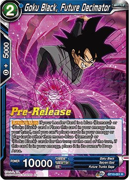 Goku Black, Future Decimator (BT10-051) [Rise of the Unison Warrior Prerelease Promos] | Event Horizon Hobbies CA