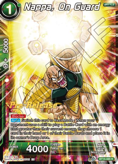 Nappa, on Guard (BT15-085) [Saiyan Showdown Prerelease Promos] | Event Horizon Hobbies CA