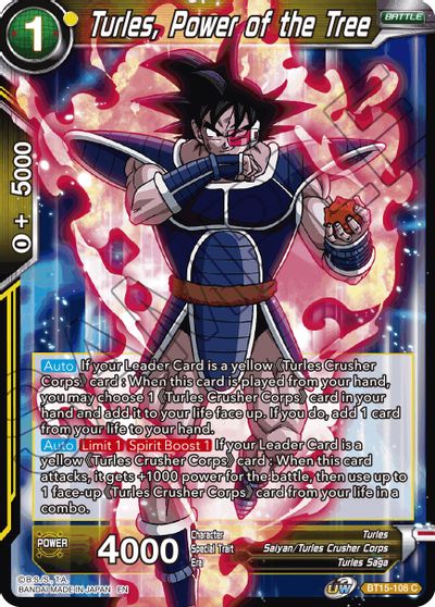 Turles, Power of the Tree (BT15-108) [Saiyan Showdown] | Event Horizon Hobbies CA