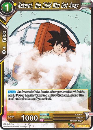 Kakarot, the Child Who Got Away (BT3-091) [Cross Worlds] | Event Horizon Hobbies CA