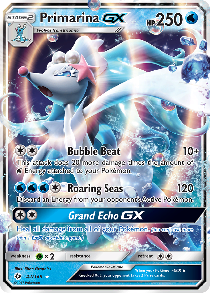 Primarina GX (42/149) [Sun & Moon: Base Set] | Event Horizon Hobbies CA