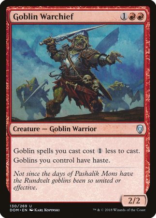 Goblin Warchief [Dominaria] | Event Horizon Hobbies CA