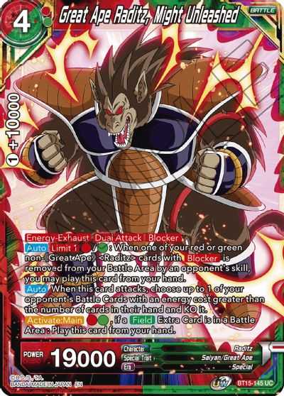 Great Ape Raditz, Might Unleashed (BT15-145) [Saiyan Showdown] | Event Horizon Hobbies CA