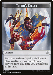 First Mate Ragavan // Teferi's Talent Emblem Double-Sided Token [March of the Machine Commander Tokens] | Event Horizon Hobbies CA