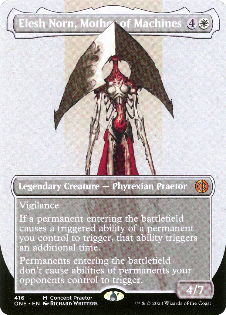 Elesh Norn, Mother of Machines (Borderless Concept Praetors) [Phyrexia: All Will Be One] | Event Horizon Hobbies CA