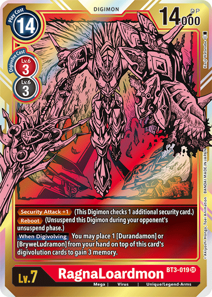 RagnaLoardmon [BT3-019] (Alternate Art) [Release Special Booster Ver.1.5] | Event Horizon Hobbies CA