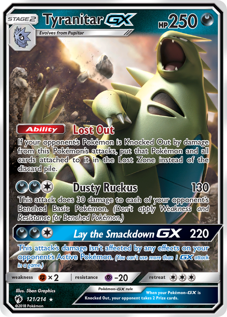 Tyranitar GX (121/214) [Sun & Moon: Lost Thunder] | Event Horizon Hobbies CA